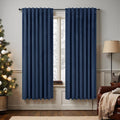 Navy Blue Velvet Curtains 63 Inches Long for Elegant Home Decor