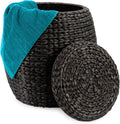 Vintage Hyacinth Storage Basket with Lid - Durable Handwoven Organizer