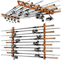Fishing Rod Storage Rack 11-Rod Wall or Ceiling Holder - Space Saving
