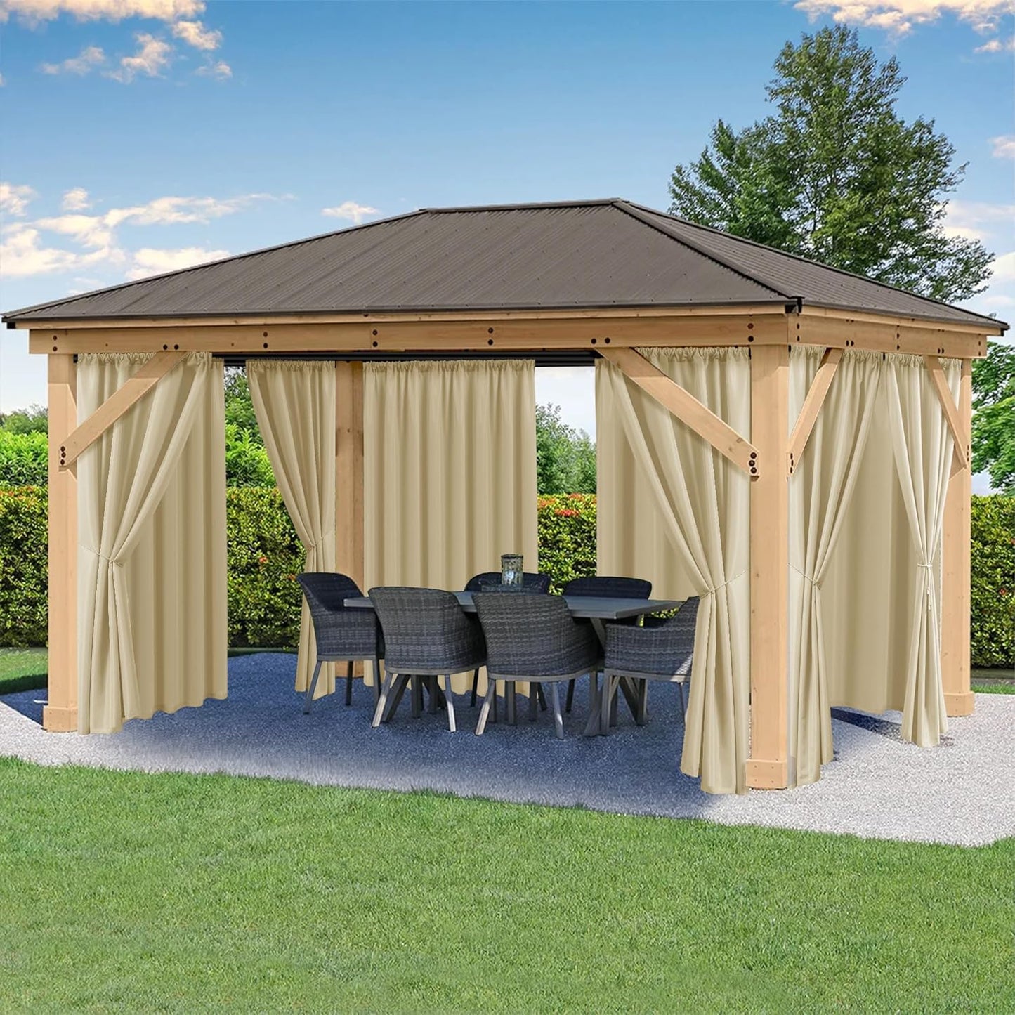 Waterproof Outdoor Patio Curtains for Privacy & Weatherproofing