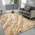 Hutha 5x8 Large Area Rug Beige - Super Soft Shag for Living Rooms