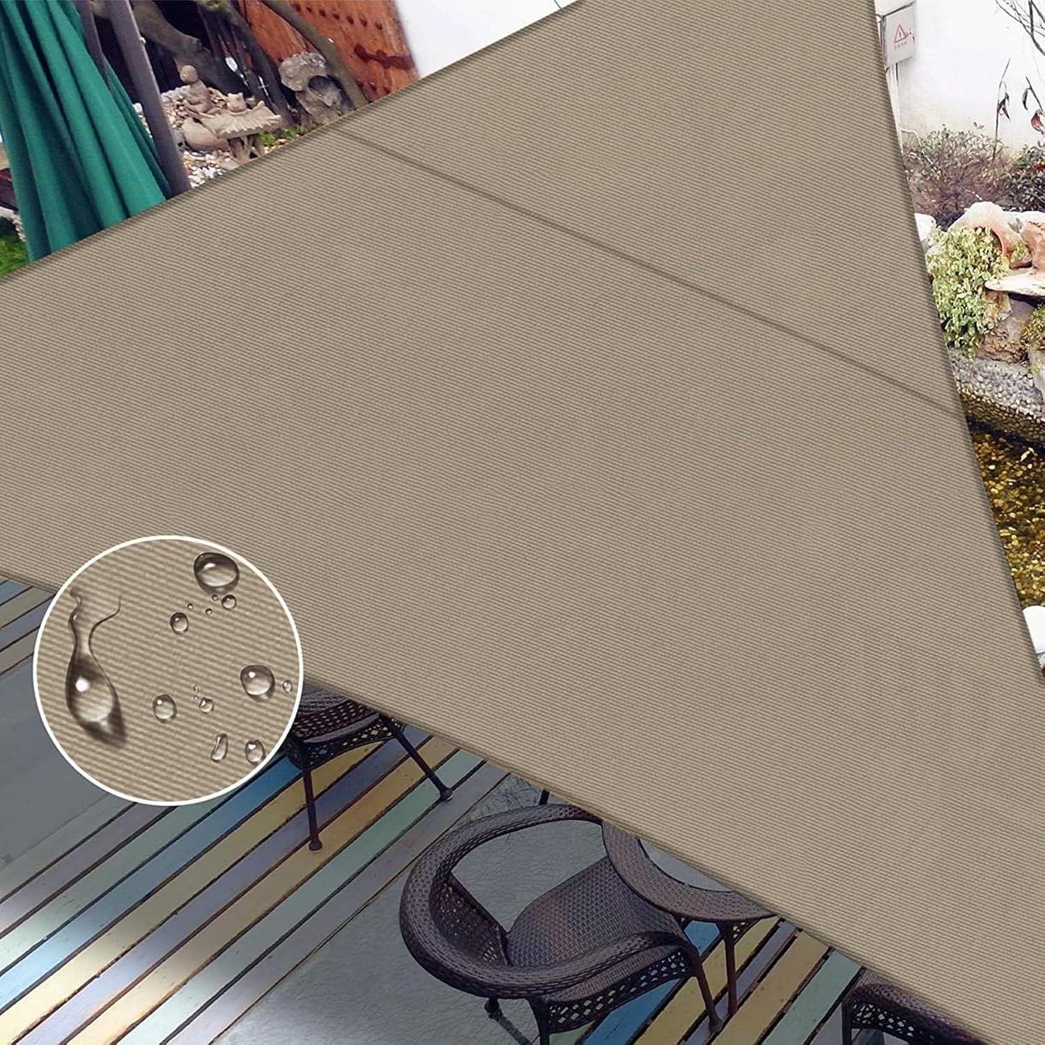 LOVE STORY Waterproof Sun Shade Sail Canopy for Outdoor Use