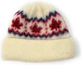 Canadiana Maple Leaf Winter Icelandic Wool Double Cuff Beanie - Super