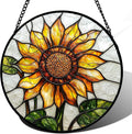 Stained Glass Window Hanging Sunflower Suncatcher - Vibrant Light