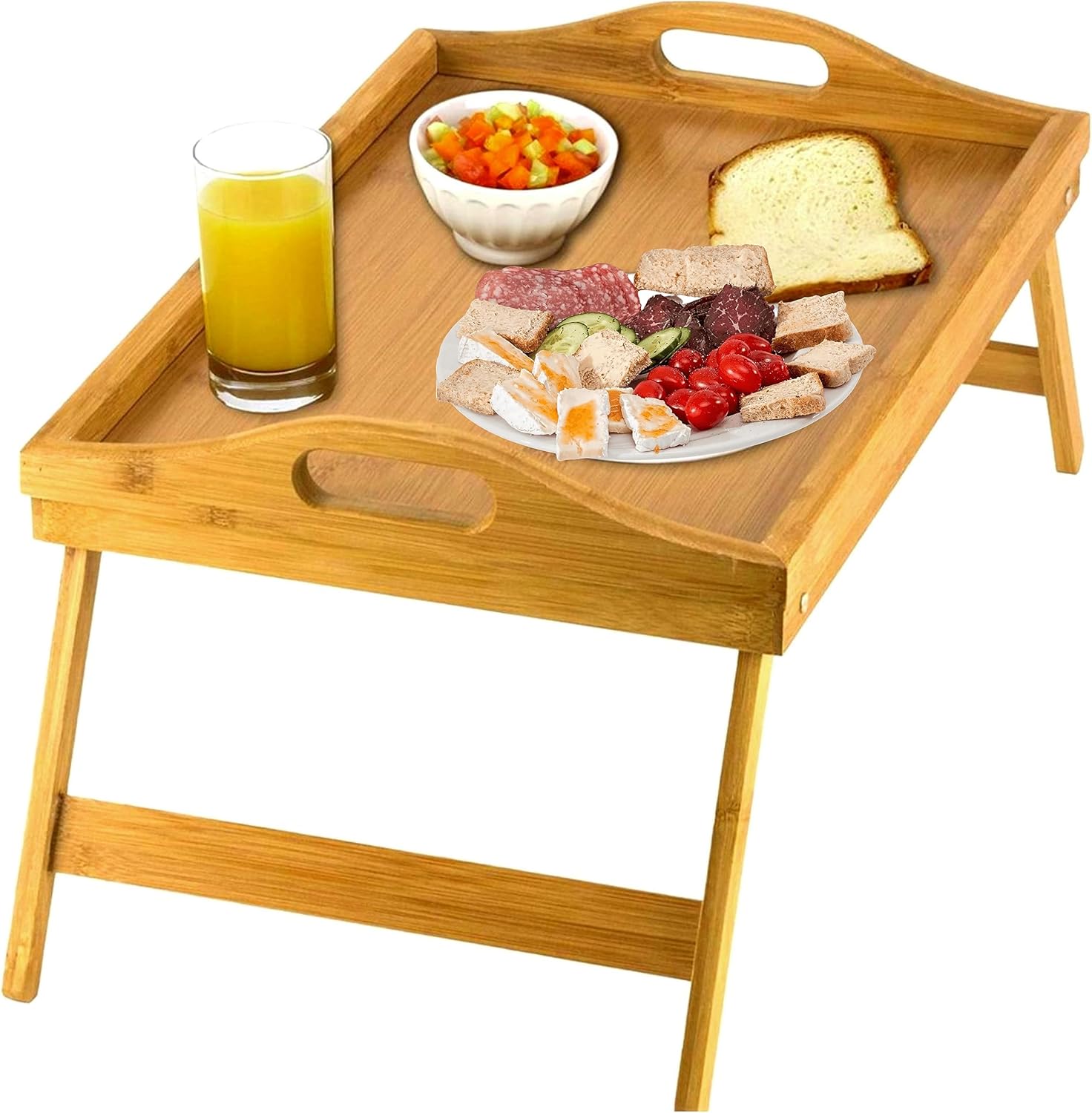 Bamboo Bed Tray - Convenient Work & Snack Solution