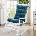 Rocking Chair Cushion Set 17x17 + 21x17 in - Non-Slip Tufted Seat