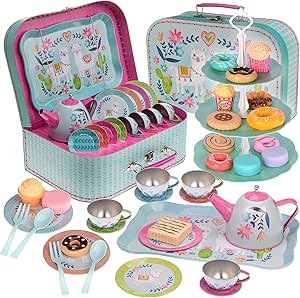 Jewelkeeper 42 Piece Tea Party Set for Little Girls Gift