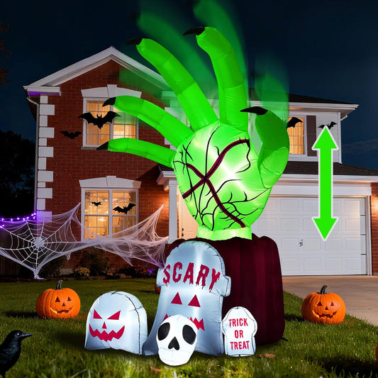 Garma 8.6 FT Zombie Hand Animated Halloween Inflatables Decor