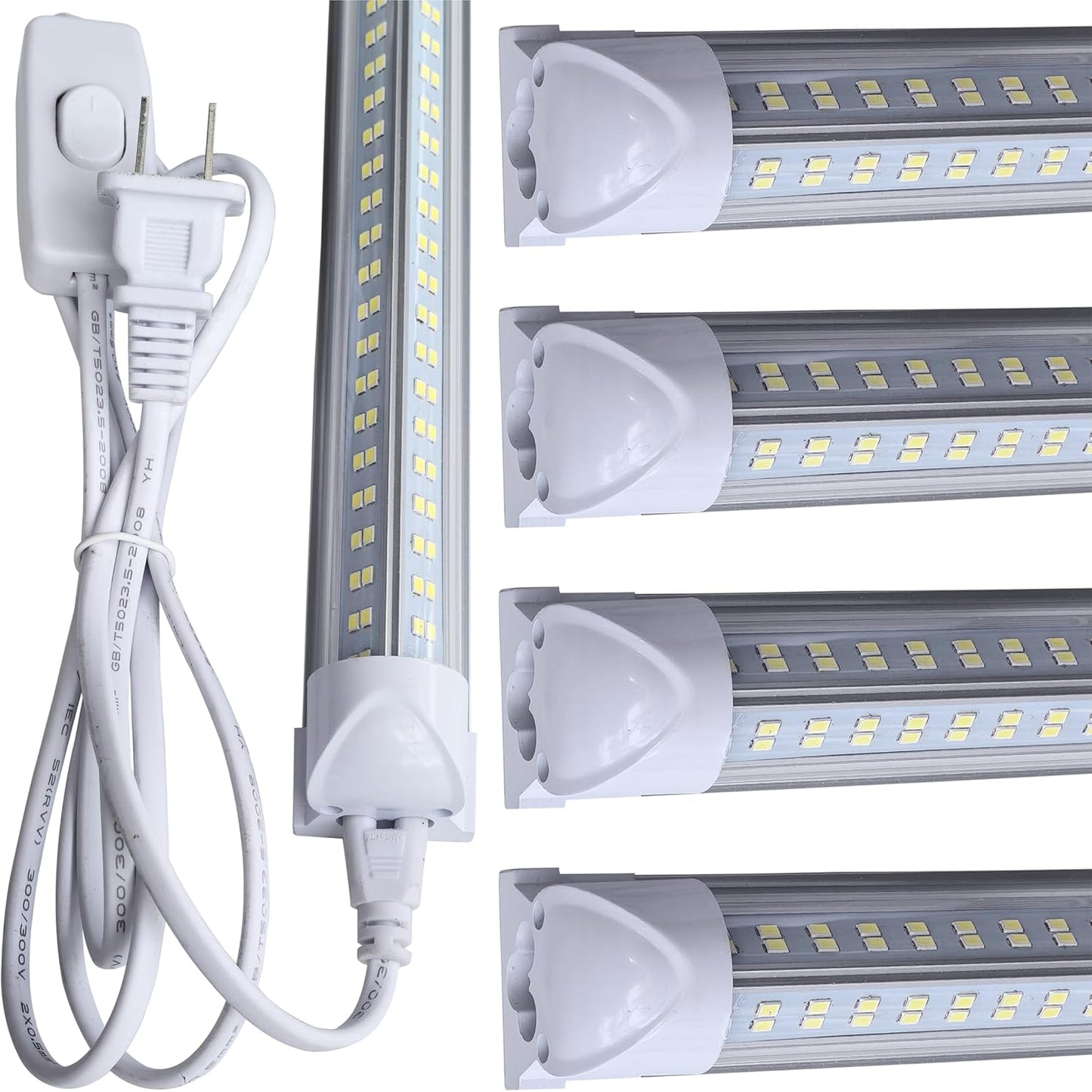 LED Shop Light Fixture Set with 8FT Brightness and Versatility