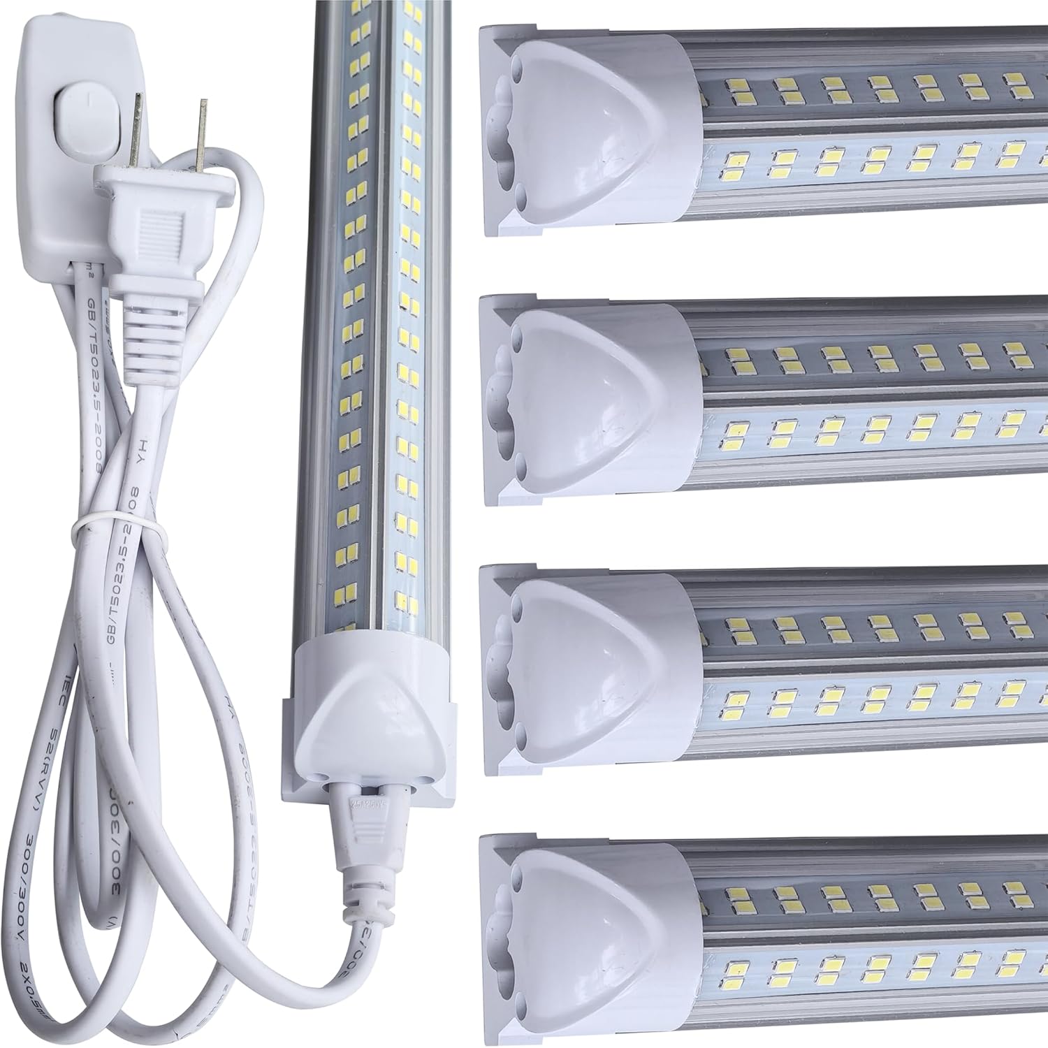 LED Shop Light Fixture Set with 8FT Brightness and Versatility