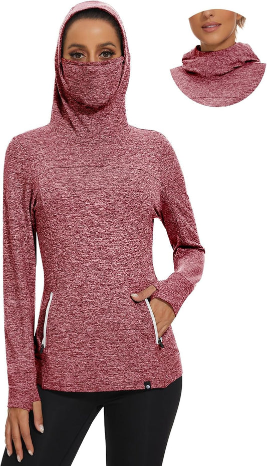 Soneven Women's Fleece Running Pullover for Cold Weather