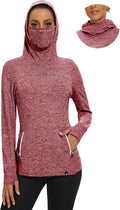 Soneven Womens Fleece Running Pullover - Warm Thermal Hooded Top