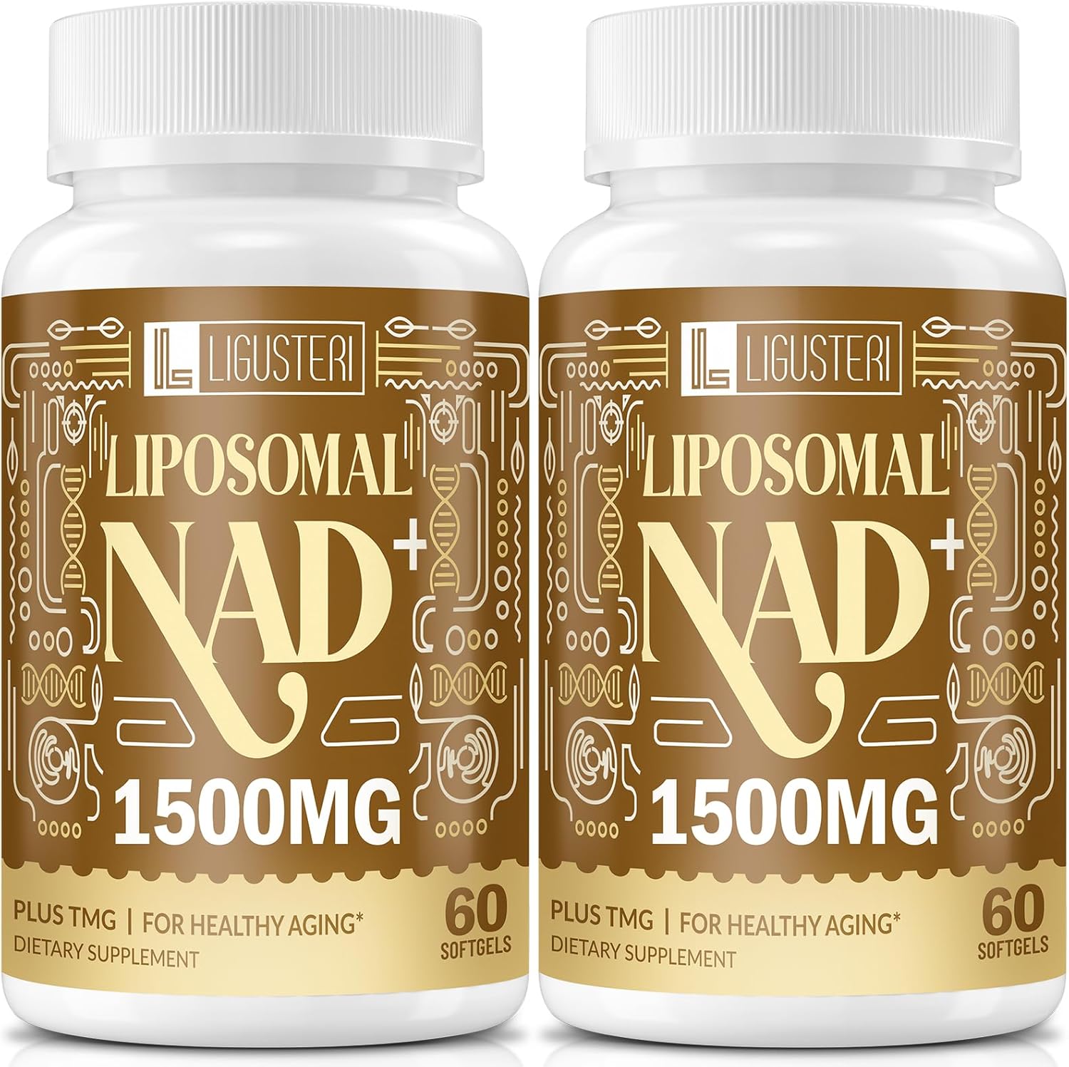1500 MG Liposomal NAD+ Supplement for Energy and Longevity