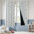 Blackout Nursery Curtains 72 in Long Bunny Woodland Toile - Cozy