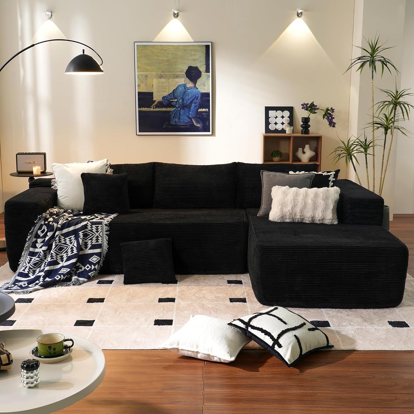 Modular Sectional Sofa with L-Shape Chaise for Comfort