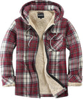 Elesuit Men's Full Zip Fleece Flannel Jacket Shirt