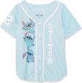 Disney Girls Lilo & Stitch Baseball Jersey Mesh Button Down Shirt