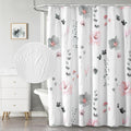 QiyI Long Shower Curtain 72 x 78 with Modern Floral Design