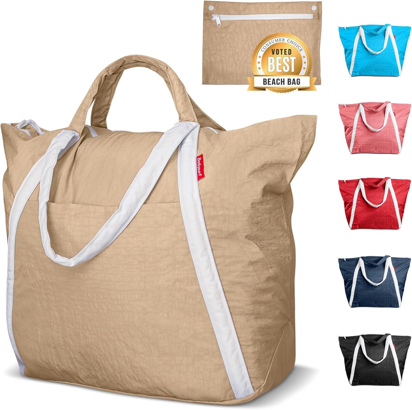 Bodysurf Beach Bags Waterproof Sandproof Packable Tote for Travel