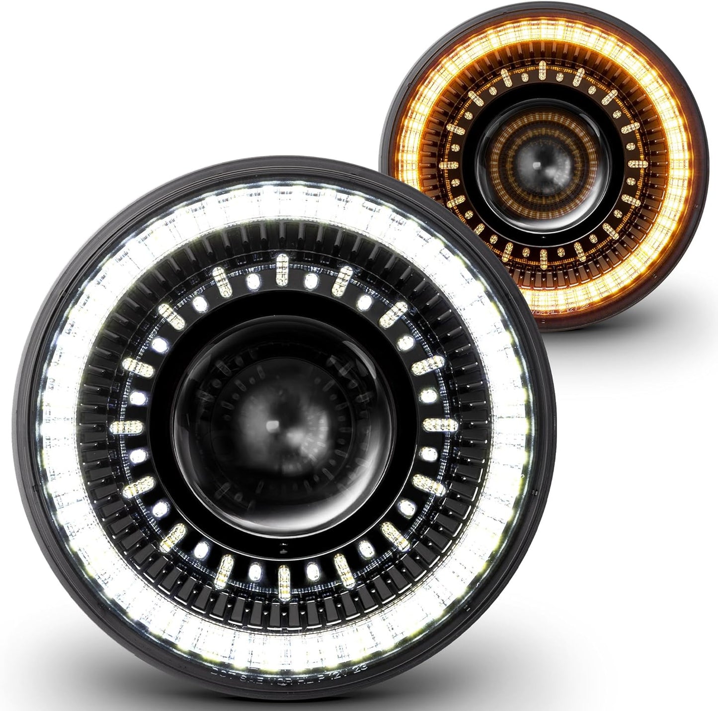 TRUE MODS 7 Inch Round LED Headlight with HALO DRL for Jeep
