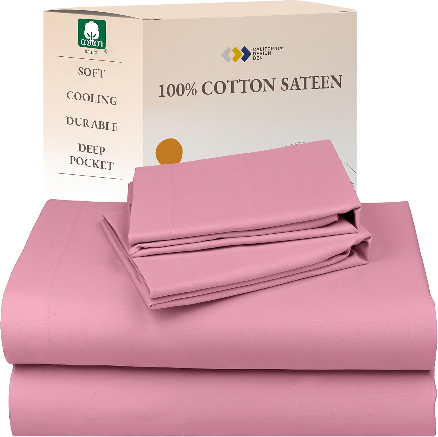 California Design Den King Size Cotton Sheets Set for Comfort