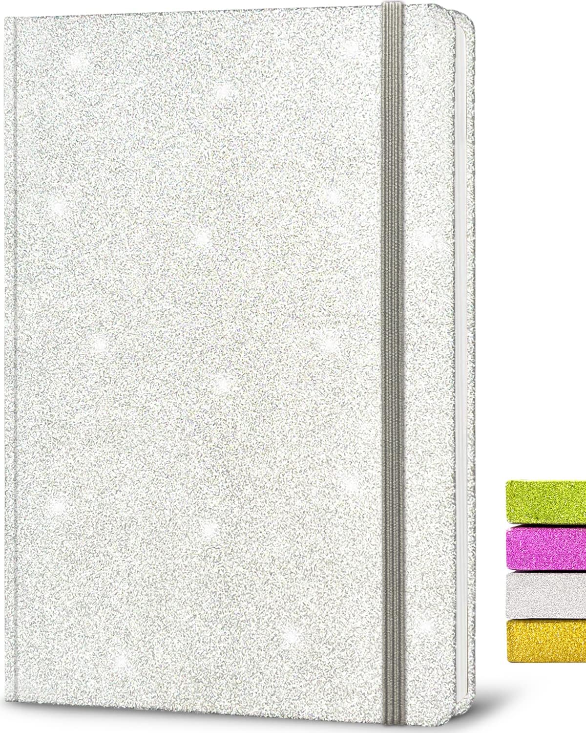 Sparkle Notebook for Girls, Glitter Never Peels, A5 Hardcover