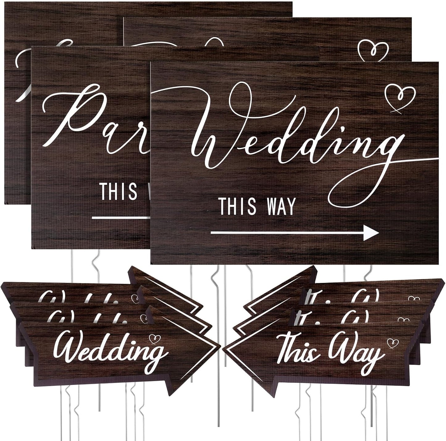 Wenqik Wedding Directional Parking Signs for Your Special Day