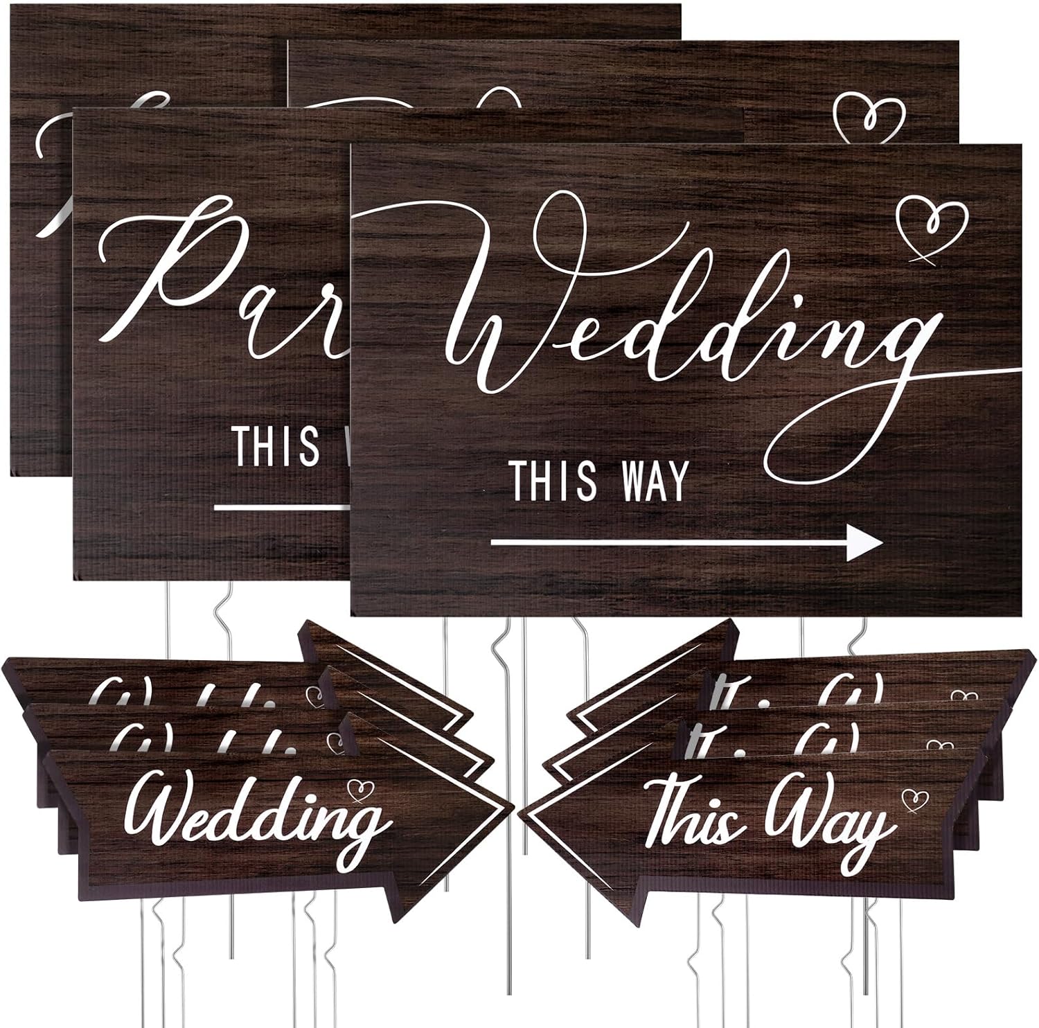 Wenqik Wedding Directional Parking Signs for Your Special Day