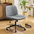 VINGLI Criss Cross Legged Chair - Wide Comfy Office Desk Chair