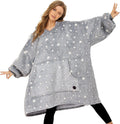 THREE POODLE Wearable Blanket Hoodie for Women - Oversized
