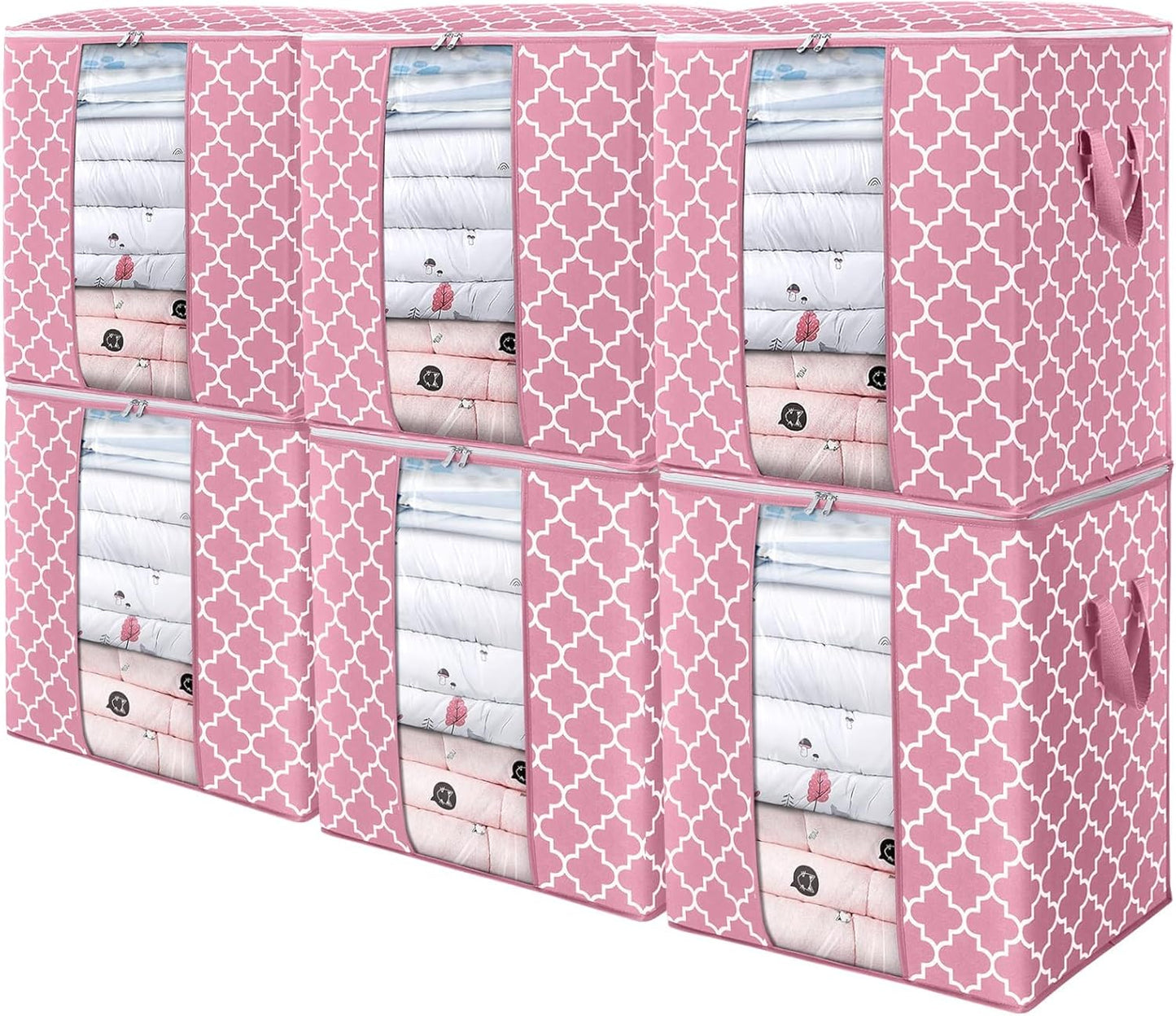 WISELIFE Storage Bags 6 Pack for Large Blanket and Clothes