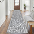 Vintage Floral 2x10 Runner Rug Non-Slip, Machine Washable - Hallway