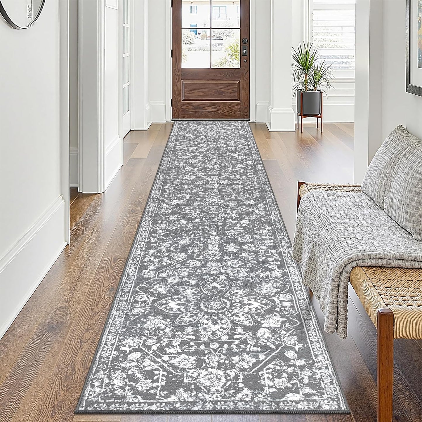 Pauwer Vintage Floral 2x10 Runner Rug Non-Slip Soft Carpet
