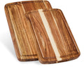 Acacia Wood Cutting Board Set of 2 - Compact Doheny Duo