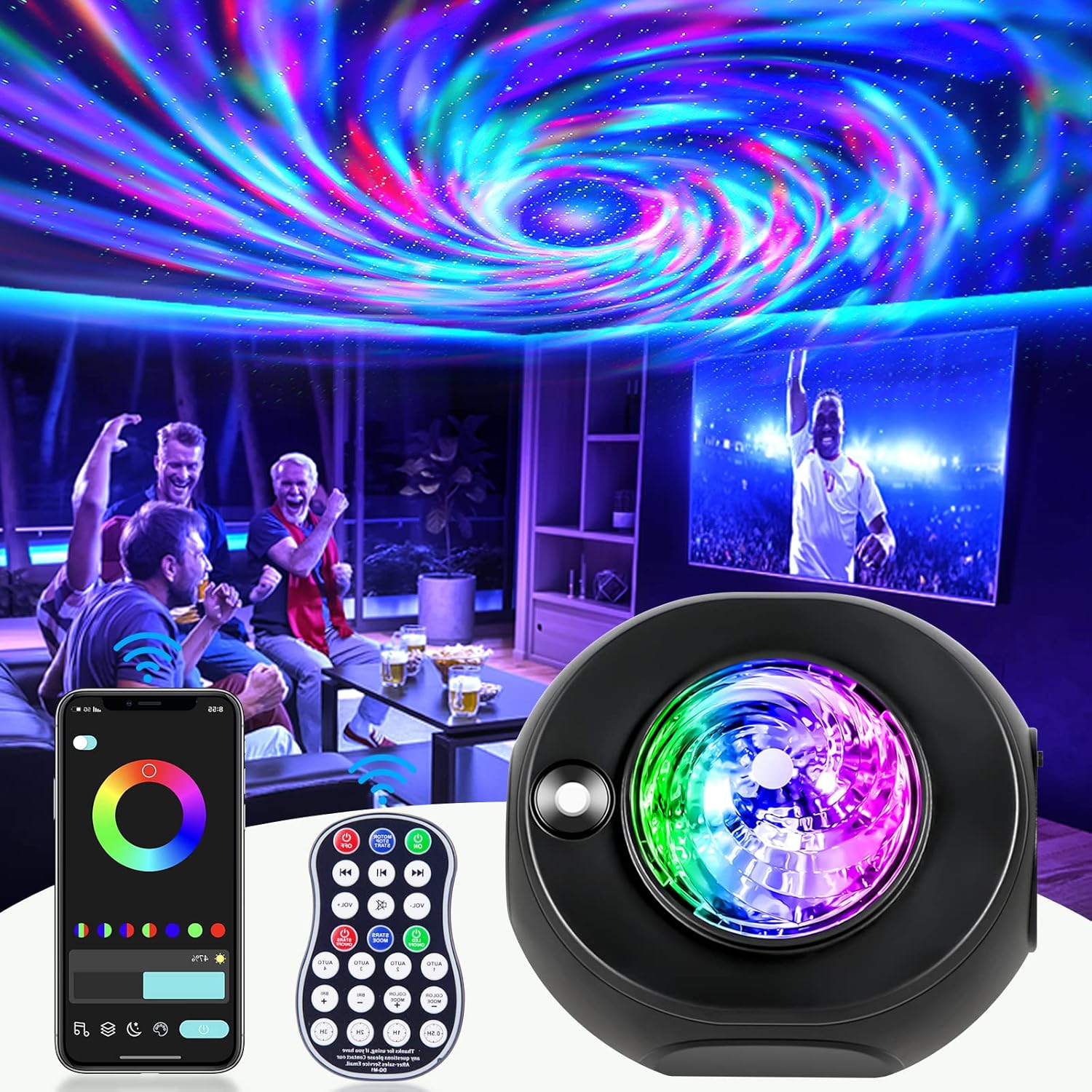 Aimeizi Galaxy Star Projector - Remote Control Timer