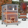Heated Cat House for Outside with Insulated 2-Story Design