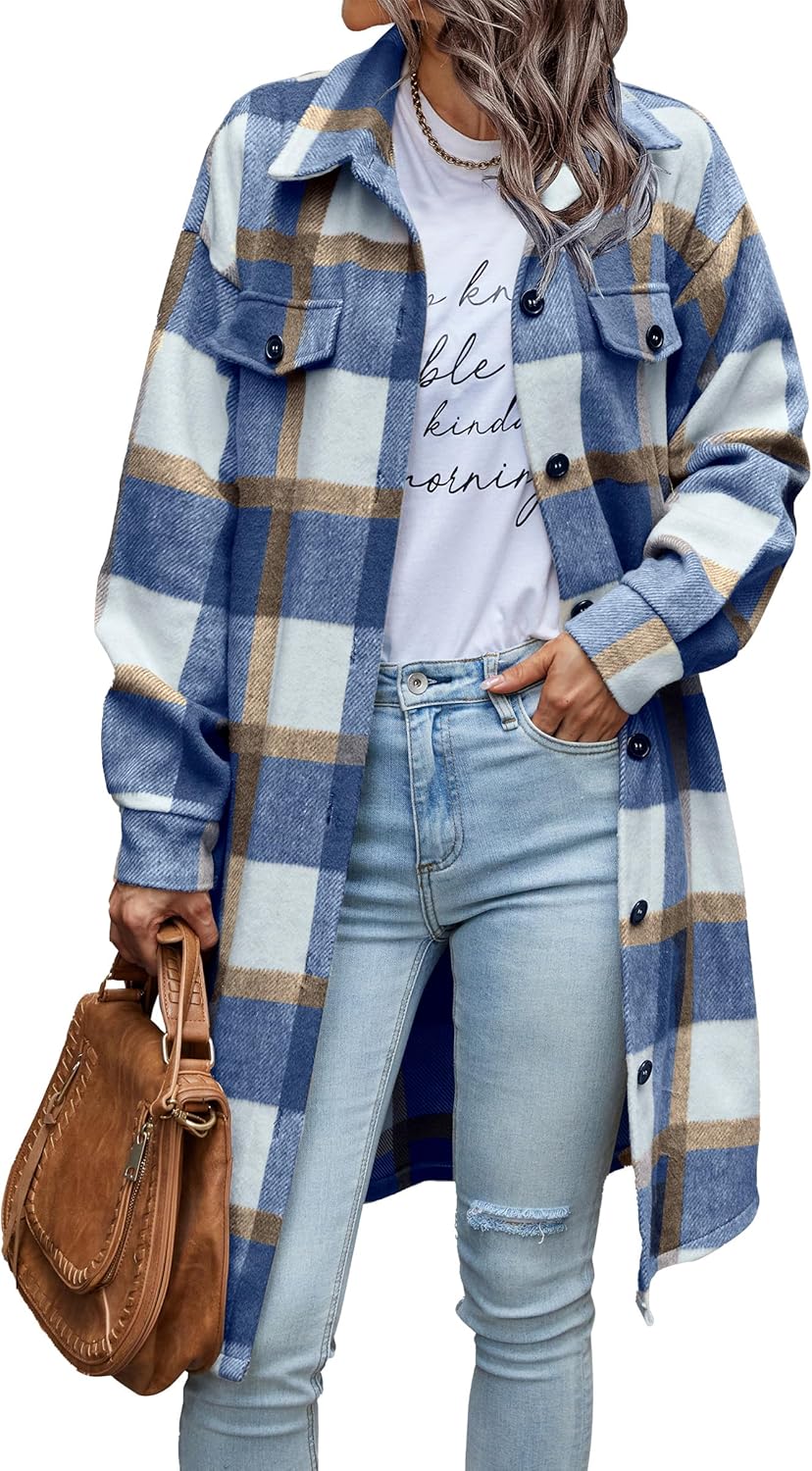 Womens Plaid Shacket Jacket for Fall Fashion 2025 Style