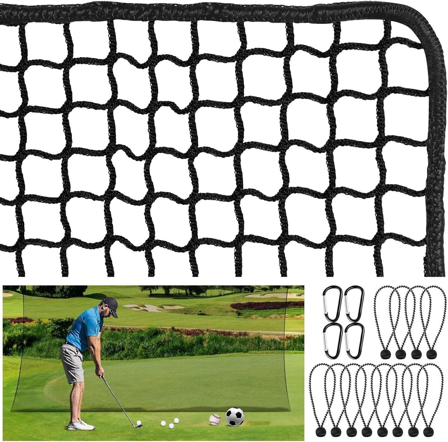 Golf Practice Net for Backyard and Garage - Heavy Duty Nylon
