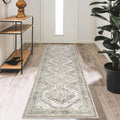 KUTA Oriental Washable Runner Rug 2x7 ft - Non-Slip Vintage Style