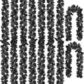 CQURE 9 Pack Black Fall Leaf Garland - 53.1 ft Halloween Garland