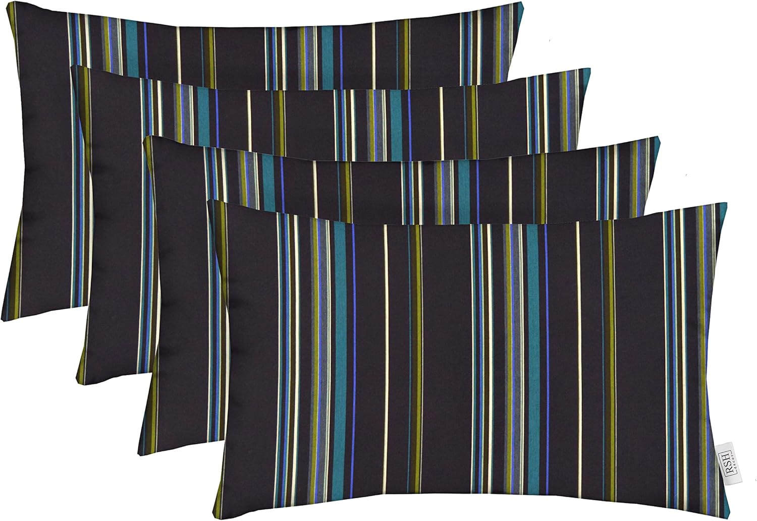 Sunbrella Lumbar Throw Pillows Set of 4 for Outdoor Comfort