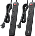 Cable Matters 6-Outlet Surge Protector with USB-C and USB-A - 8ft