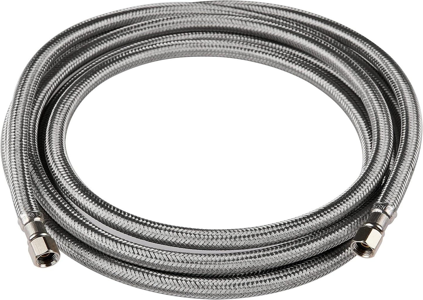 10 FT Stainless Steel Braided Ice Maker Hose - Reliable Connection