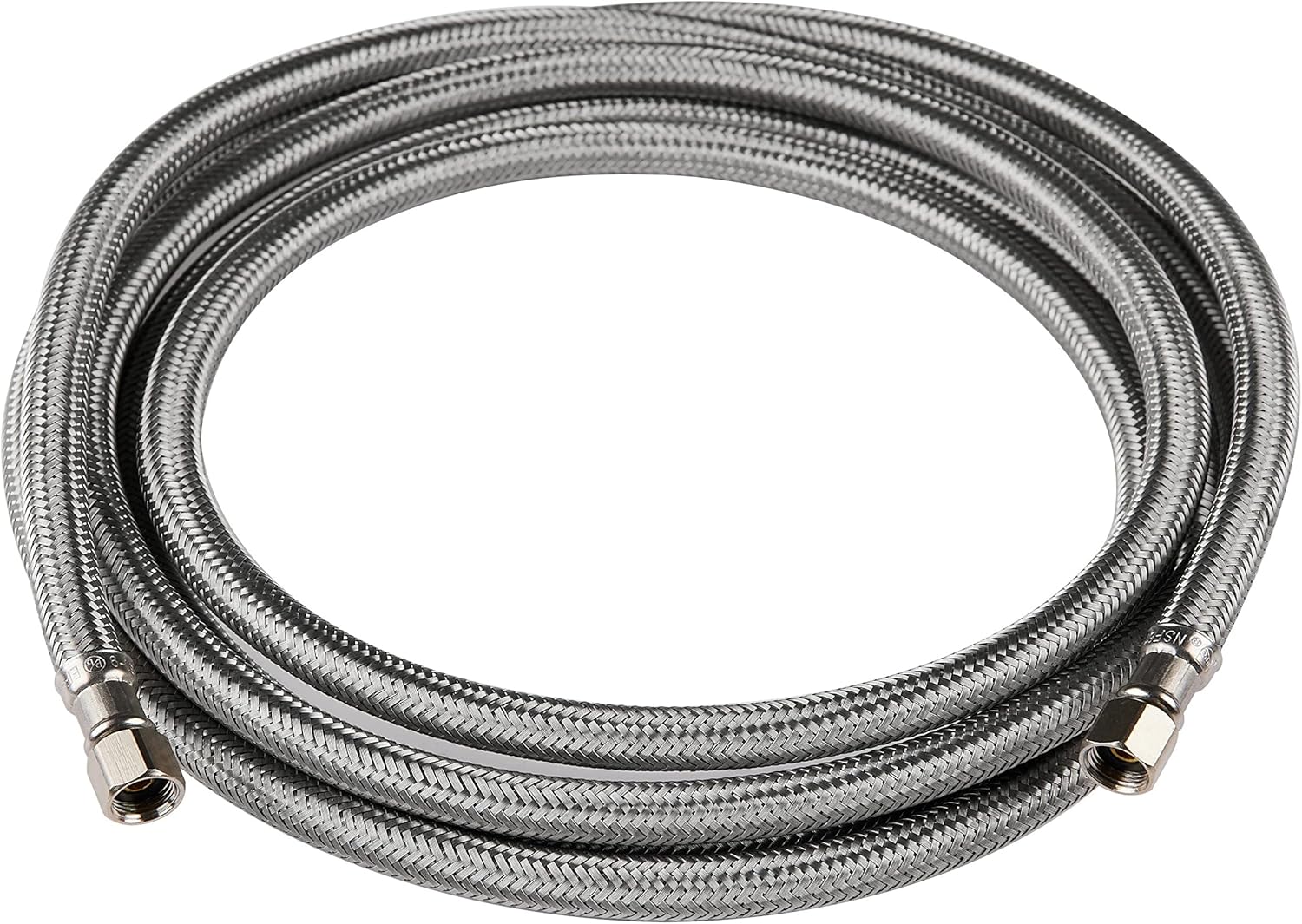10 FT Stainless Steel Braided Ice Maker Hose - Reliable Connection