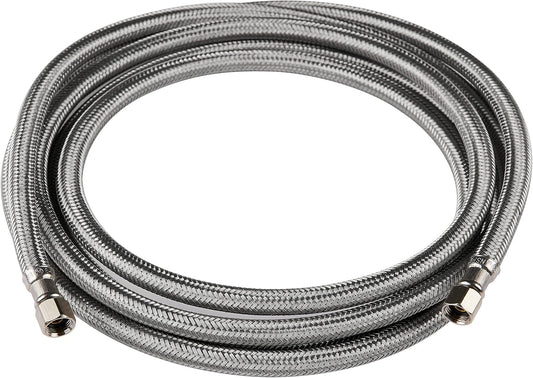 10 FT Stainless Steel Braided Ice Maker Hose - Reliable Connection