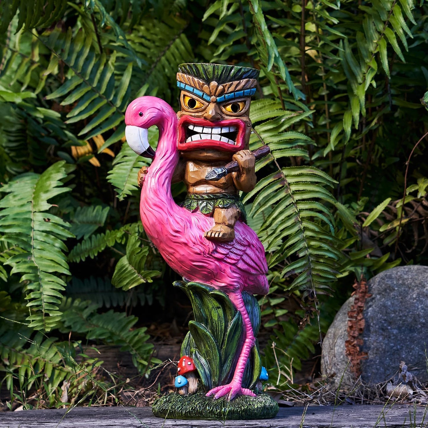 Solar Tiki Statue for Outdoor Decor - Perfect Garden Figurine