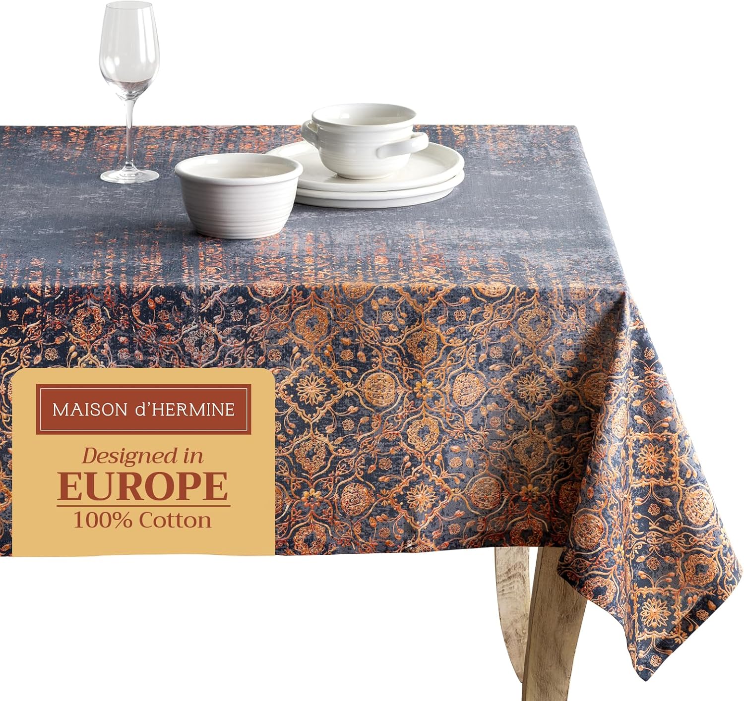 Maison d' Hermine 54 x 72 Inches Cotton Tablecloth for All Occasions