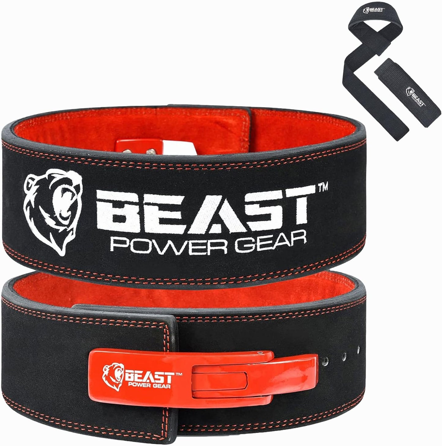 Weight Lifting Belt with Lever Buckle for Powerlifting & Squats