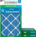 20x36x2 MERV 13 Air Filter 3-Pack - Smoke & Allergy Defense
