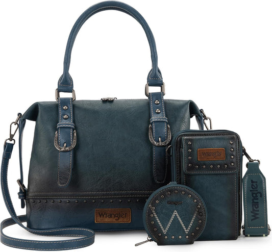 Wrangler 3Pcs Doctor Bag Set for Women - Stylish Satchel Bags